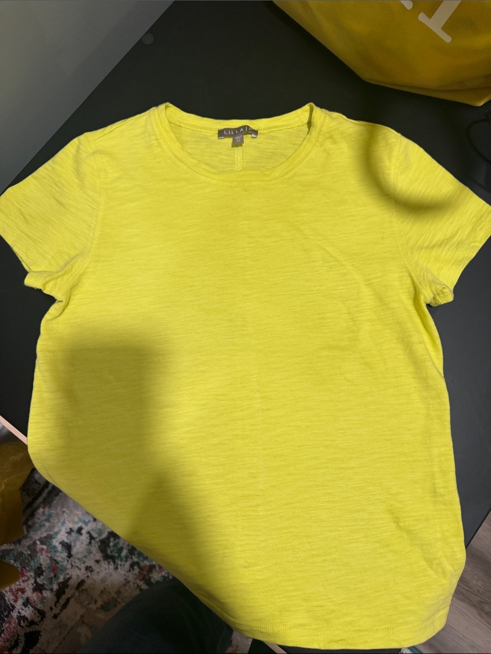 Lilla P Neon Yellow Short-Sleeve Crewneck Tee BNWT XS